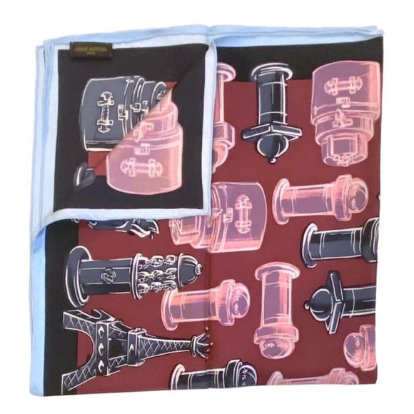 Louis Vuitton Chess Motif Square Silk Scarf - Picture 5 of 6